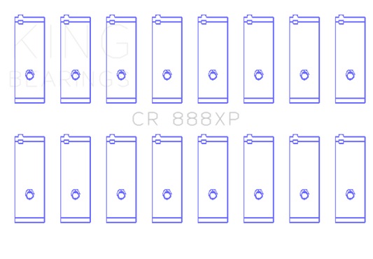 King Toyota 1UZ-FE / 2UZ-FE / 3UZ-FE (Size +0.25mm) Connecting Rod Bearing Set