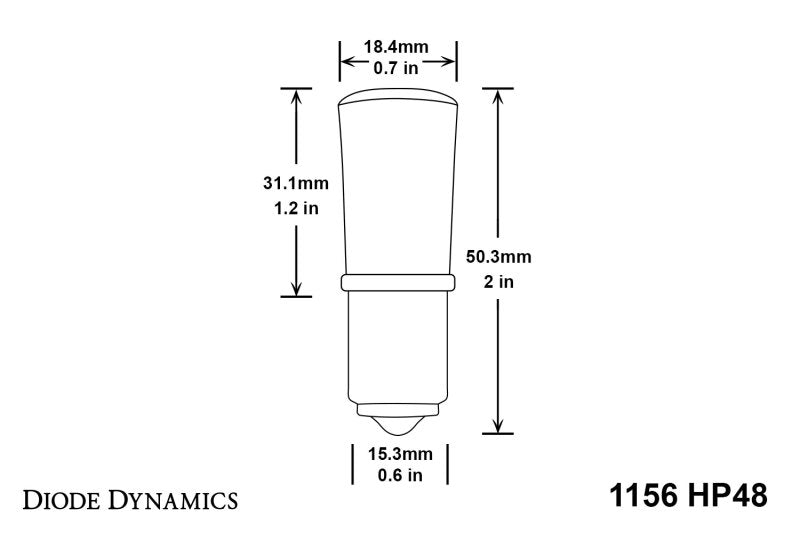 Diode Dynamics 1156 LED Bulb HP48 LED - Cool - White (Pair)