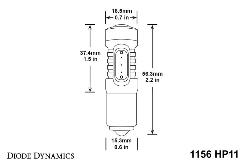 Diode Dynamics 1156 LED Bulb HP11 LED - Red Four